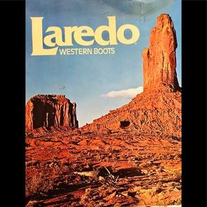 VTG 80’s Laredo boot box with Bryce canyon scenic print lid